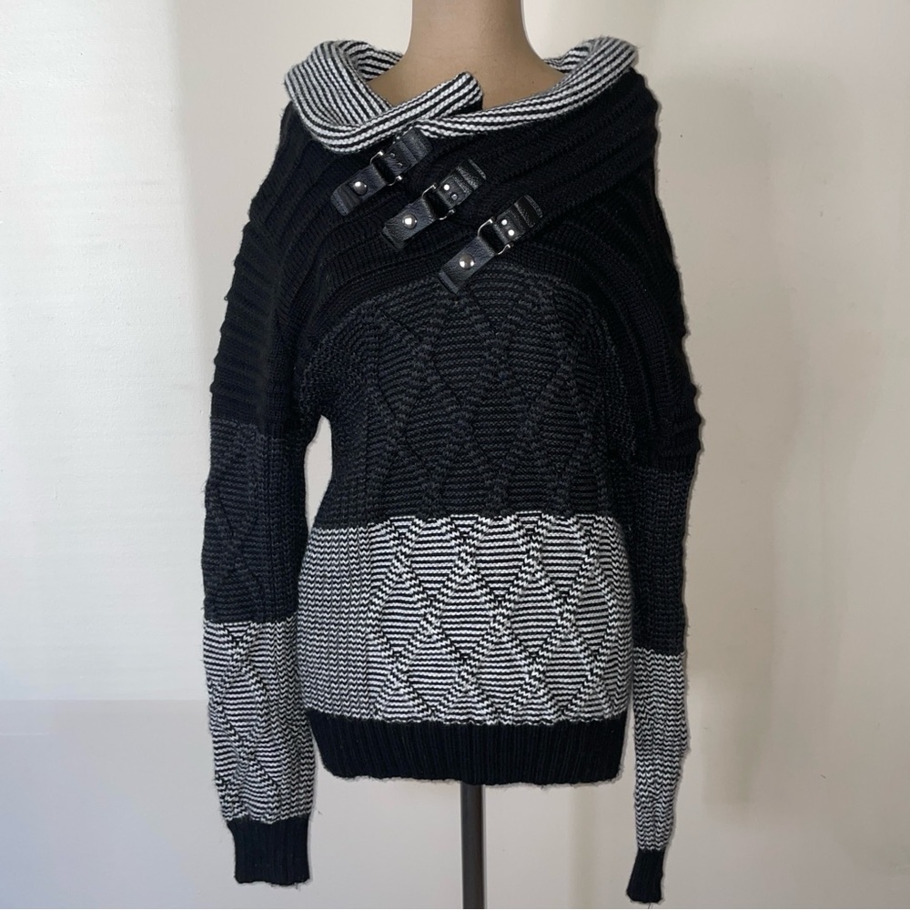 LCR Black Edition Buckle Knit Sweater XL-STRETCH-chunky-Made in Turkey